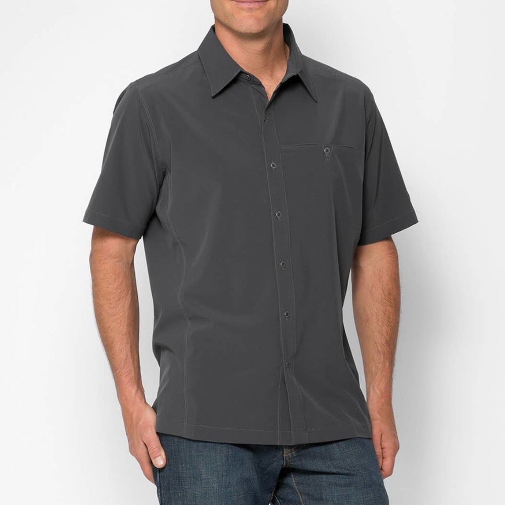 Kuhl Men's Renegade Shirt XL Gray Casual Button Down Active Hiking Travel UPF